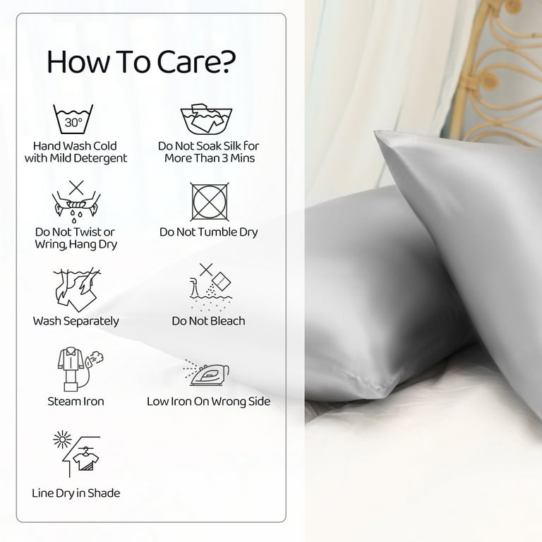 Pure Mulberry Silk Pillowcase for Hair and Skin 22 Momme 100