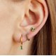 thumbnail image 2 of Juego de aretes de plata para mujer, delicados aretes de aro de plata chapados en oro de 14 quilates/plata, ligeros aretes de cartílago hipoalergénicos, aretes de plata pequeños, joyer, 2 of 5
