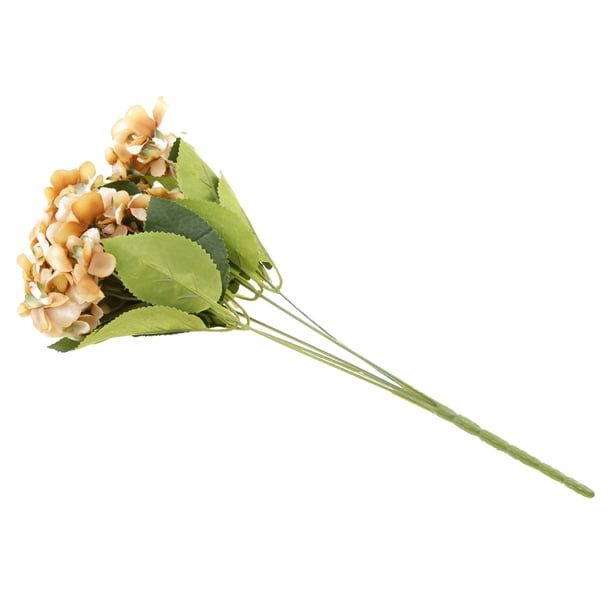 Regalo de boda Flores Decoración Artesanía Hortensia Arreglos de jardín Fiesta nueva Amarillo Sunnimix Flores artificiales