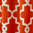 thumbnail image 5 of TOWN & COUNTRY EVERYDAY Ironwork Geo Trellis Sateen Indoor Curtains, Room Darkening Blackout, Grommet Top, Energy Efficient, 2-Pack Set, 52"x84", Mecca Orange, 5 of 10