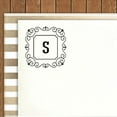 thumbnail image 2 of Printtoo Alphabet S Monogram Initial Square Swirl Border Self Inking Rubber Stamp Office Stationary, 2 of 7
