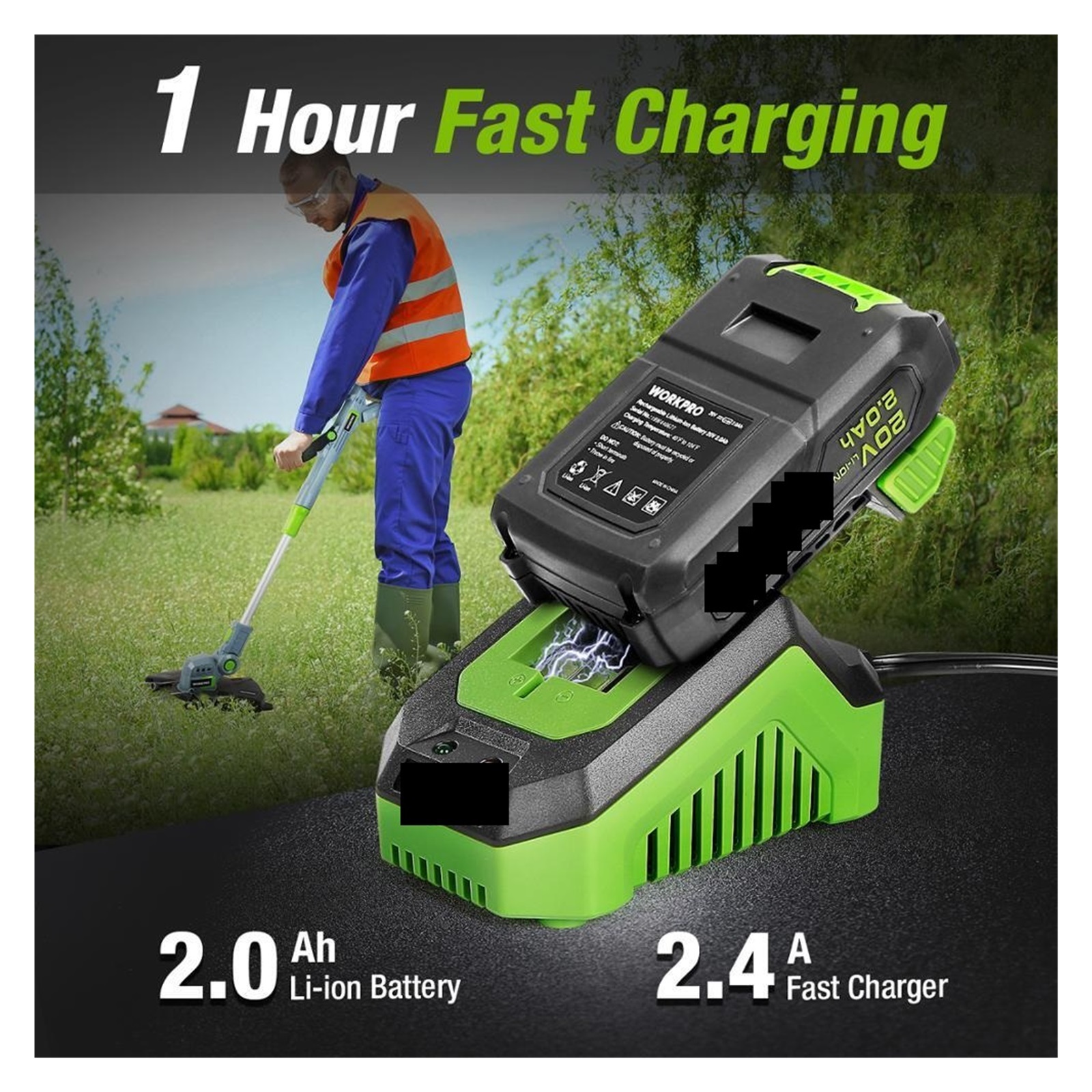 Cutter Pruning Garden Tools20V Electric Lawn Mower Cordless Grass Trimmer Auto Release String With 20PC Spare Blades ,2 IN 1 Trimmer & Edger