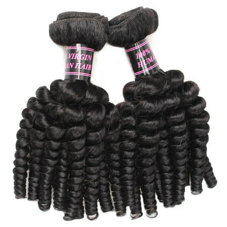 Allove Brazilian Afro Kinky Curly Hair 4 Bundles 7A Virgin Hair Weaves,