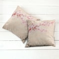 thumbnail image 2 of Ambesonne Japanese Throw Pillow Cover 2 Pack, Pink Cherry Blossoms, 18", Soft Pink, 2 of 6