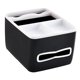 thumbnail image 1 of Caja de almacenamiento universal para reposabrazos de coche, almacenamiento de pañuelos, fácil de instalar, taza automotriz blanco negro, 1 of 9