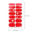 thumbnail image 2 of 8 Sheets Christmas Manicure Stickers Adorable Printed Nail Sticker Decals, 2 of 8
