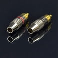 thumbnail image 2 of Speaker Cables to RCA Plugs Adapter, 2-Channel (1 Foot), 2 of 4