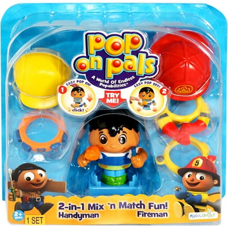 Pop On Pals Figures, Fireman and Handyman