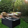 thumbnail image 4 of Funda Cuadrada para Muebles de Jardín, Funda Impermeable para Mesa de Jardín Funda para Muebles de Jardín Exterior Protección de Muebles Tela Oxford 210D Negro (120x120x74cm), 4 of 5