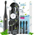 thumbnail image 1 of COFEST Electric Toothbrush， Electric Toothbrush with 8 Brush Heads， with Toothbrush Box， 5 Cleaning Modes， Water Proofing IPX7 Water Proofing Electric Toothbrush，Newly Black, 1 of 7