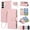 Pink, variant on For Samsung Galaxy A37 5G 6.7" Wallet Case Magnetic Flip Cover Multi-Card Slots Zipper Pocket With Circular Buckle Detachable Shoulder Strap And Wrist Strap,Pink,For Galaxy A37 5G