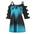 thumbnail image 2 of Fiudx Ropa de Mujer Moda Mujer Verano Manga Corta Sin Tirantes Estampados Tops Camiseta Suelta, 2 of 6