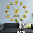 thumbnail image 1 of Agiferg Christmas Frameless DIY Wall Mute Clock 3D Mirror Surface Sticker Home Decor, 1 of 3