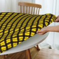 thumbnail image 5 of Round Fitted Tablecloth 52 Inch, Yellow Black Scottish Plaid Round Fitted Tablecolth Fitted Table Cover Water Resistant Tabletop Covers Fabric Table Cover for Dining Table, Buffet Parties and Camping, 5 of 8