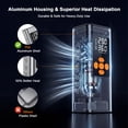 thumbnail image 4 of NEXPOW 150PSI Cordless Tire Inflator, 7500mAh Air Compressor with Dual-Screen Display & Auto Shut-Off, Portable Air Pump for Car/Motorcycle/Bike, USB Power Bank + LED Light, Gray, 4 of 11
