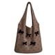 thumbnail image 1 of Bolso Tejido Bolso Con Lazo Tridimensional Bolso Tejido Bolso Hombro Gran Capacidad (café) Color, 1 of 9