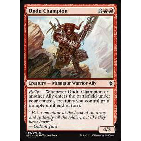 MtG Battle for Zendikar Common Ondu Champion (Foil) #149