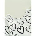 thumbnail image 5 of Gureui Girls Valentine's Day Suit, Heart Print Romper and Red Leather Skirt Clothes Set, 5 of 9