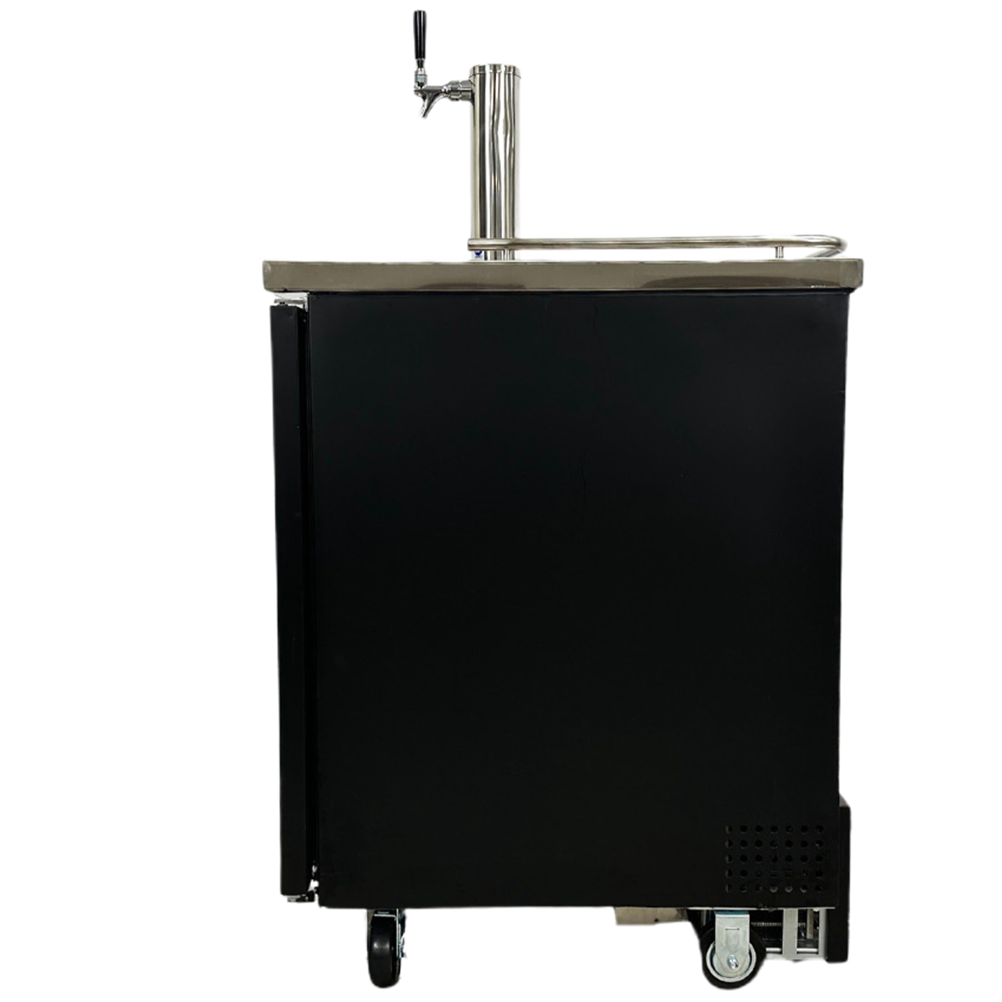 23 in. Commercial Kegerator Beer Dispenser 1 Tap Black, 1/2 Barrel NSF ETL
