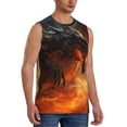 thumbnail image 2 of Kdxio Fiery Dragon Of Chaos for Men's Muscle T-shirt,Sleeveless for Workout Running Athletic Gym Lounge Casual, 2 of 5