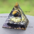 thumbnail image 6 of Black Obsidian Pyramid Tiger Eye Pyramid Aura Quartz Divination,Yoga Meditation Resin Handicraft EMF Protection Home Ornaments(Extra Large,8CM), 6 of 7