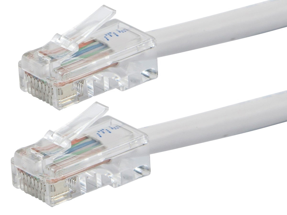 White 15ft Cat5e Ethernet Network Patch Cable 24AWG Molded 350MHz 