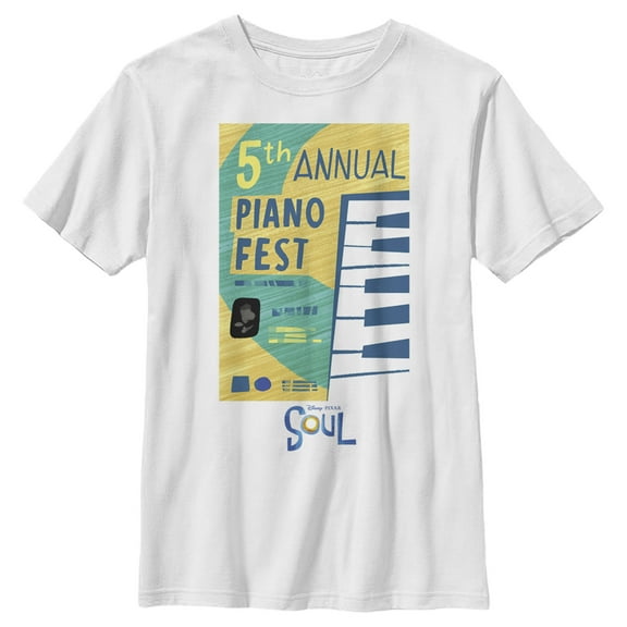 Boy's Soul 5th Piano Fest Poster  Graphic Tee White Large