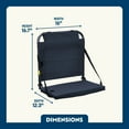 thumbnail image 5 of GCI Outdoor BleacherBack Stadium Seat With Cushioned Back Support for Bleachers, Navy, 5 of 7
