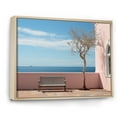 thumbnail image 2 of Designart "Dreamy Pink And Blue Coastal Getaway I" Coastal Floater Framed Canvas Art Print, 2 of 5