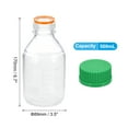 thumbnail image 2 of Uxcell Round Media Storage Bottles, 500ml Thickened Glass Graduated Round Bottles with GL45 Green Screw Cap for Lab Water Reagent Liquids, Clear, 2 of 7