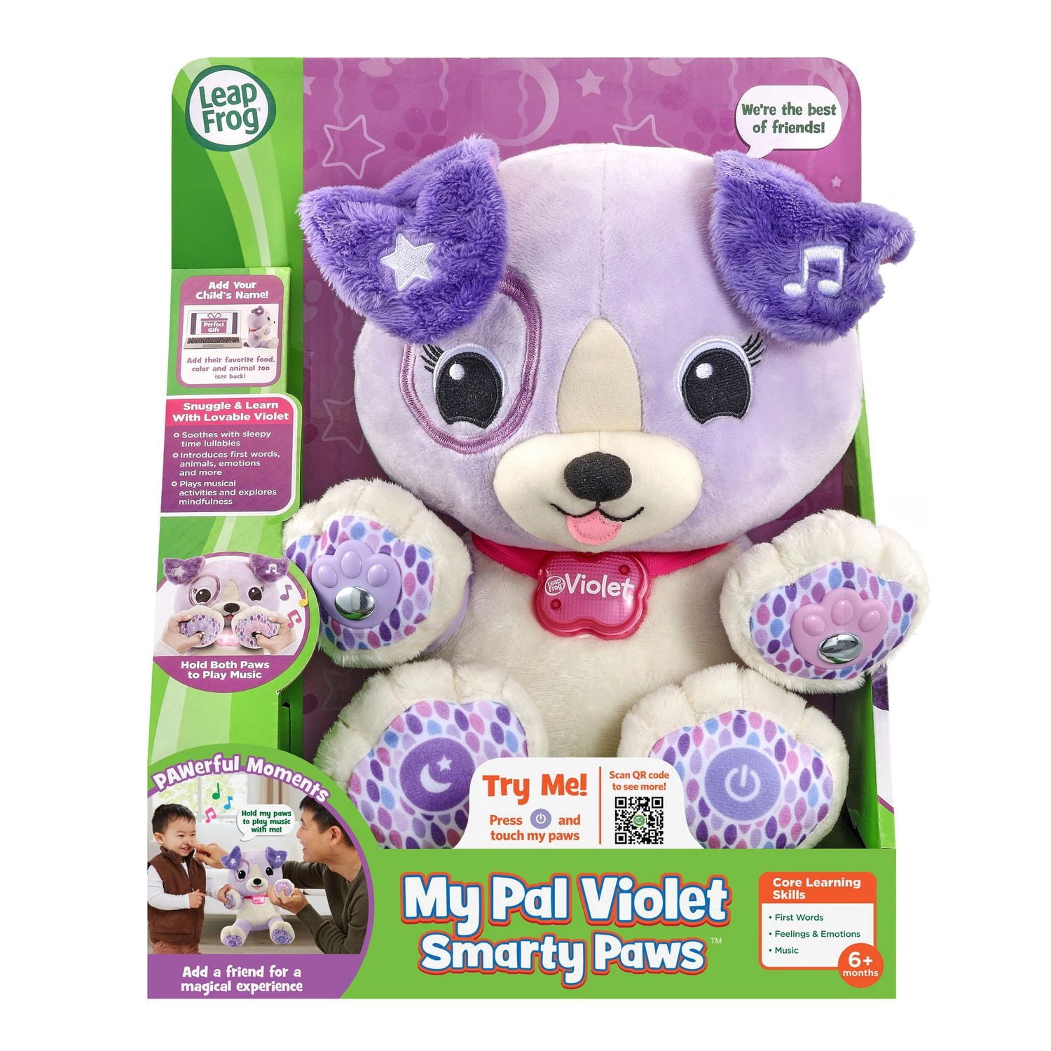 LeapFrog My Pal Violet Smarty Paws™ Personalized Plush Puppy - English Version