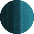 thumbnail image 1 of Ahgly Company Indoor Round Abstract Turquoise Blue Contemporary Area Rugs, 3' Round, 1 of 4