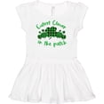 thumbnail image 3 of Inktastic St. Patrick's Day Cutest Clover in the Patch in Plaid Girls Baby Dress, 3 of 5