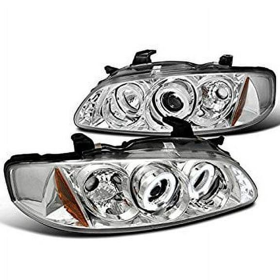 Spec-D Tuning 2LHP-SEN00-TM Nissan Sentra Chrome Clear Halo Projector Led Head Lights