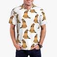 thumbnail image 3 of Rocae German Shepherd Dog for Men's Short Sleeve Polo Shirt, Quick Drying Performance Moisture Wicking Sports Men's Golf Shirt Small, 3 of 9