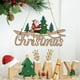 thumbnail image 5 of Puerta de madera con diseño de feliz Navidad Fiudx Decoración colgante con muñeco de nieve, 5 of 6