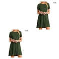 thumbnail image 2 of Qarigey Vestido de mujer con estilo Color sólido Cuello Camiseta suelta Vestidos Casa de vacaciones Viajar Ropa de playa Regalos de Type7 NO7, 2 of 6