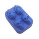 thumbnail image 4 of Bandeja de cubitos de hielo de diamante de silicona 3D Molde de cubitos de hielo 3D de silicona flexible, hace cuatro calaveras gigantes, fabricante de cubitos de hielo redondos 2 piezas, 4 of 5