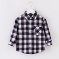 thumbnail image 4 of Toddler Kids Boys Girls Flannel Plaid Shirt Jacket Button Baby Classic Red Plaid Shirt Jacket Fall Winter Clothes, 4 of 4