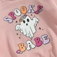 thumbnail image 5 of Toddler Baby Girl Halloween Outfit Ghost Letter Print Sweatshirt Crewneck Pullover Sweater Long Sleeve Shirt Tops Fall Clothes, 5 of 7