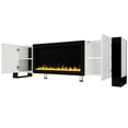 thumbnail image 6 of YesFashion Modern Tv Stand,Fireplace Tv Stand with 34.2" Electric Fireplace,2 Large Cabinets,Shelves Minimalist Entertainment Center TV Console for Living Room, 6 of 10