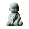 thumbnail image 1 of Bandeja de té china Escultura Decoraciones Estatuilla de monje Estatua de Buda Adornos Sentado Miniatura para mesa Coche Escritorio Oficina , derecho derecho Fernando Monje Estatua de Buda, 1 of 8