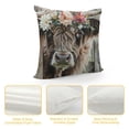 thumbnail image 4 of Qinduosi Highland Cow Art Throw Pillow Cover Decor Vintage Country Farmhouse Art for Gifts and Home Decor Throw Pillow Cover Inches Farmhouse Throw Pillow Cover, 4 of 5