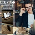 thumbnail image 4 of JTCASES for iPhone 15 Wallet Case with Zipper Purse Card Holders Flip Stand Wrist Strap Magnetic Closure PU Leather Anti-scracth Support Wireless Charging Drop Resistant BUsiness Shell, Brown, 4 of 10