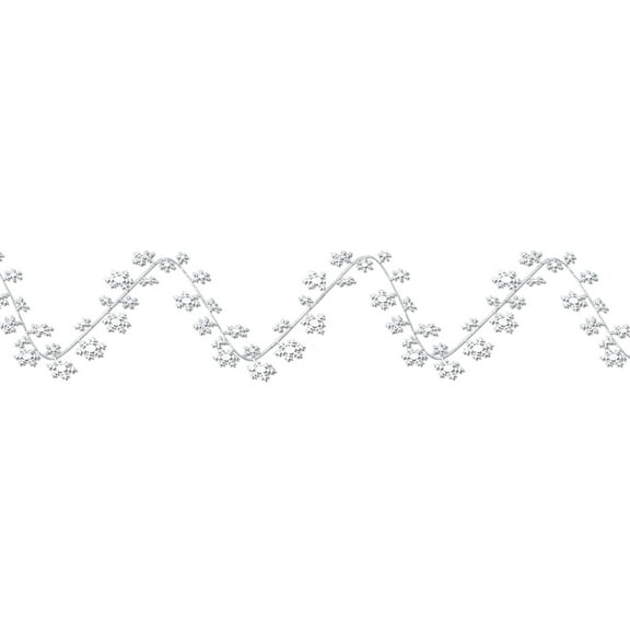 Beistle 1-Pack Gleam 'N Flex Snowflake Garland, 25-Feet