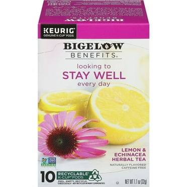 Bigelow Benefits Lemon & Echinacea Herbal Tea Single Serve K Cups - 10 ct (Pack of 1)
