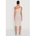 thumbnail image 4 of Womens Ruched One Shoulder Bodycon Mini Dress, 4 of 4