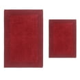 thumbnail image 2 of Home Weavers Luxury Collection 100% Cotton Reversible Bathroom Rug Set Machine Washable Bathroom Rug-17"x24", Bathroom Rug- 24"x40", Red Color 2 Piece Bath Rug set, 2 of 7
