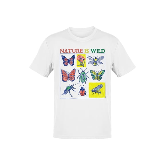Nature Is Wild: Insects & Flowers Men's T-shirt