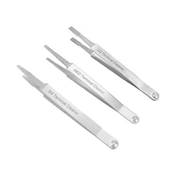 Terminal Cleaning Tool, Car Battery Terminal Cleaner Kit for Small Electrical Spade Pin Connectors,3PCS
